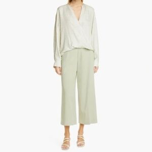 VINCE - Pale green silk blouse - XXS